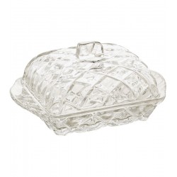 Manteigueira 17x10,5x8cm Deli Diamond de Cristal Ecologico